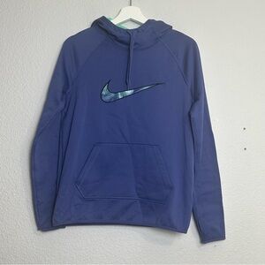 Nike Dri Fit Womens Size Small Blue Purple Long Sleeve Pullover Hoodie